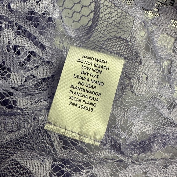 Andree by Unit Women Coquette Sheer Lace Top Size S Purple Victorian Cottagecore - Picture 5 of 8